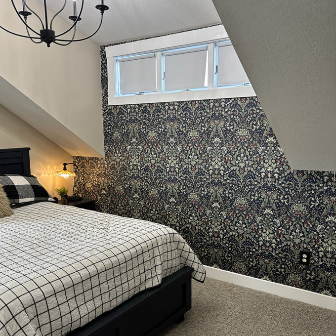 Winston Porter Midnight Blue & Sage Filigree Floral Peel And Stick